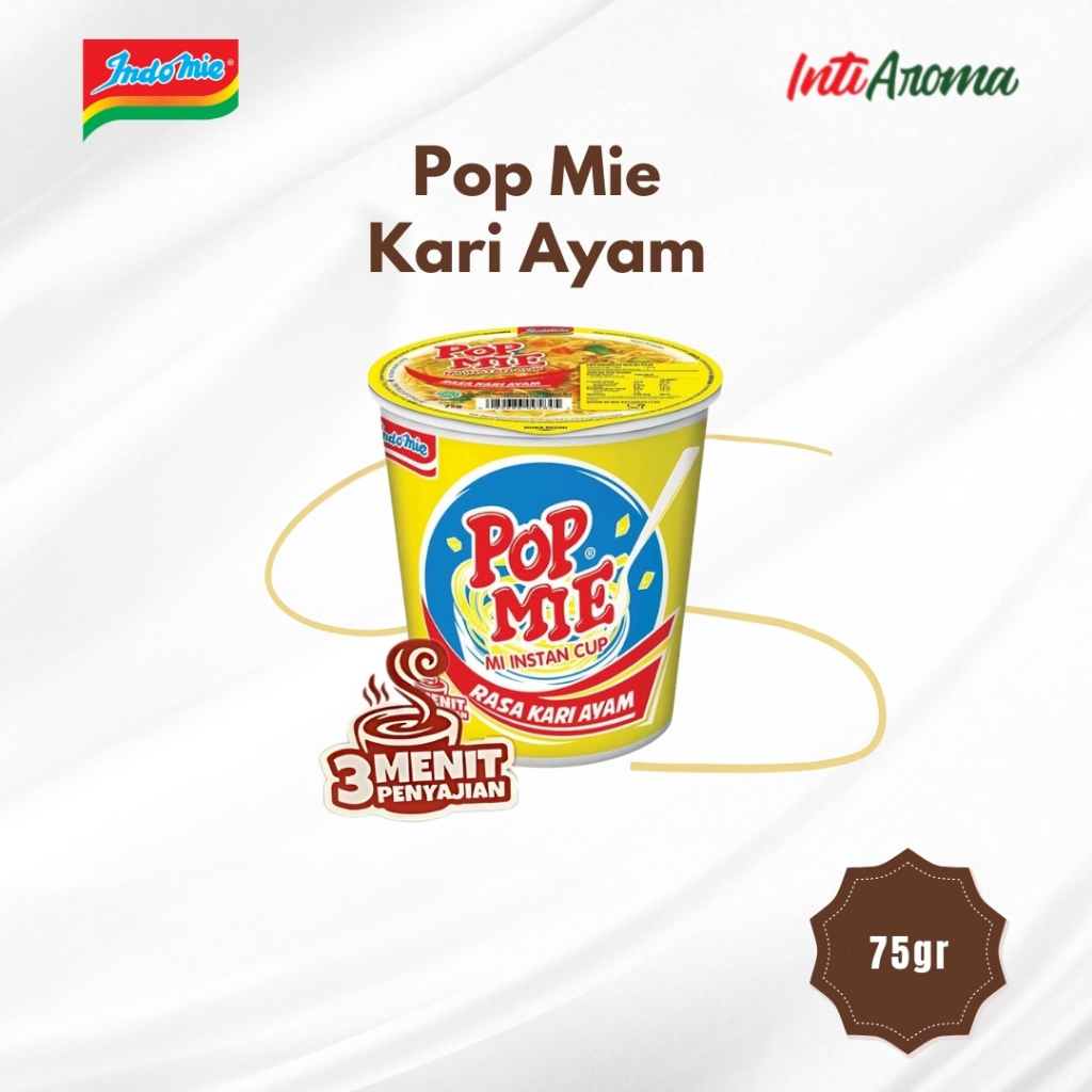 

Pop mie rasa kari ayam cup 75gr