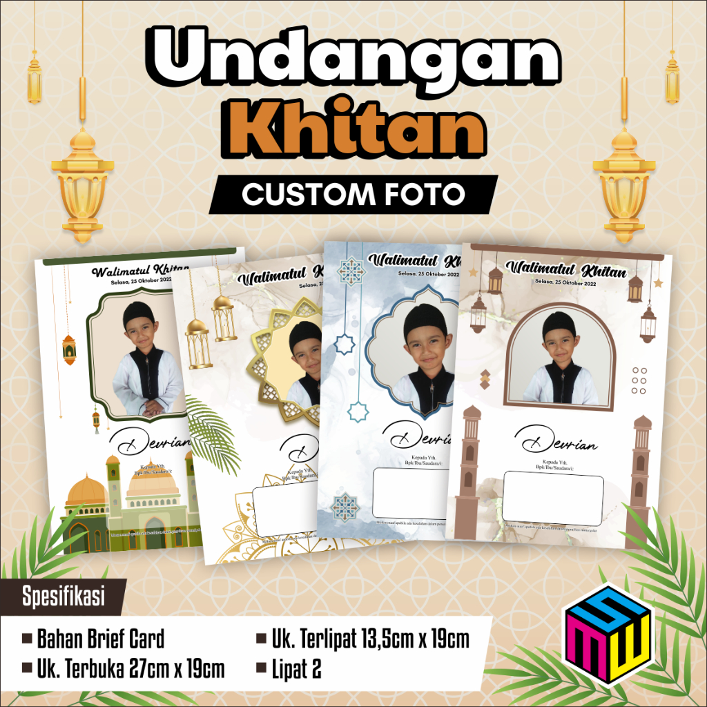 Undangan Khitan Custom Foto