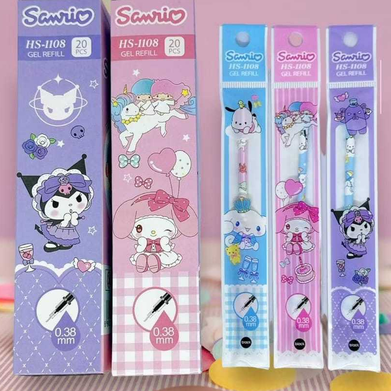

Pulpen Gel Isi Pen Gel Joyko Refill satuan 1pcs 0.38mm Isi pulpen Gel BT21 Little Pony Kartun Doraemon Warna Warni Lucu Aesthetic