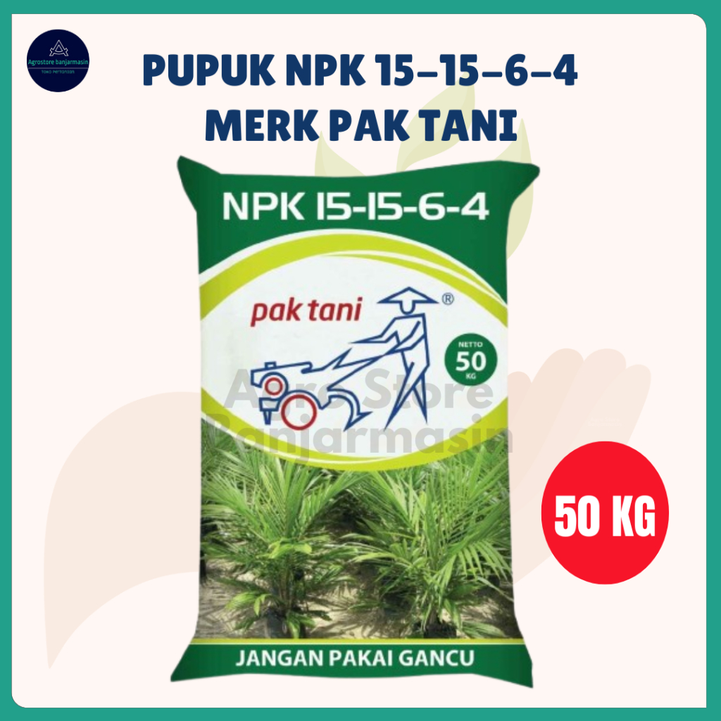 Pupuk NPK 15 15 6 4 Pak Tani kemasan 50Kg