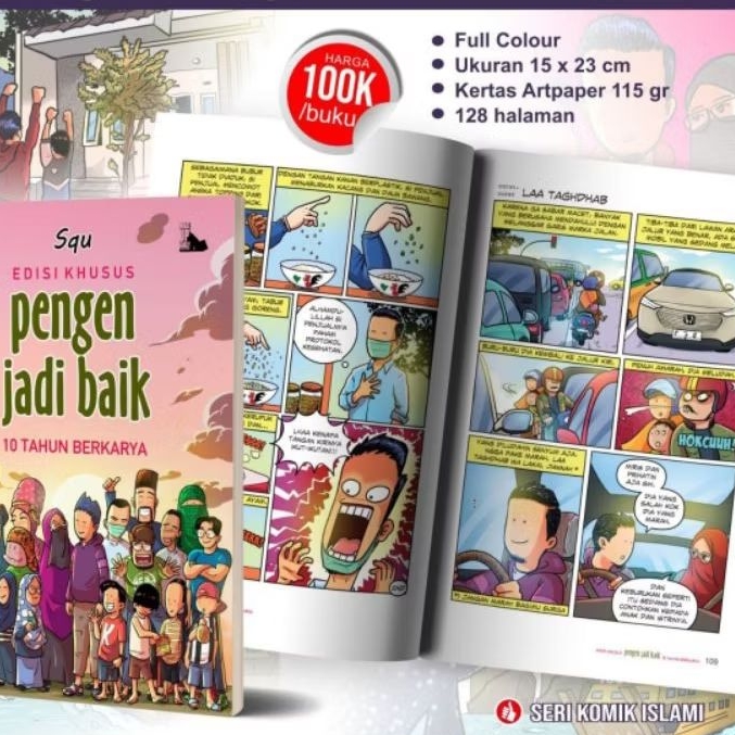 Komik Pengen Jadi Baik PJB 10 Tahun Berkarya Edisi Khusus Full Colour Original Soft Cover