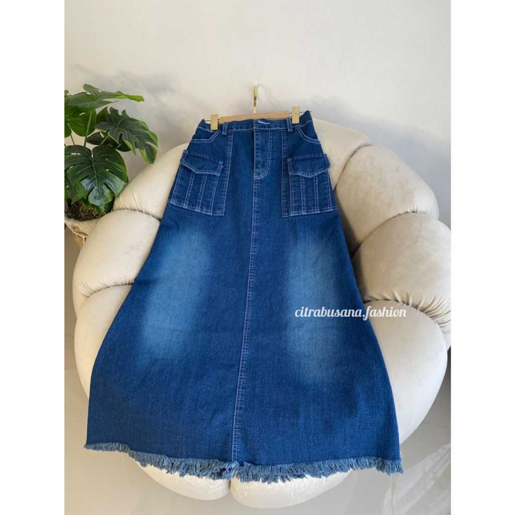 Lulu Rok Jeans Rawis Mayung Premium