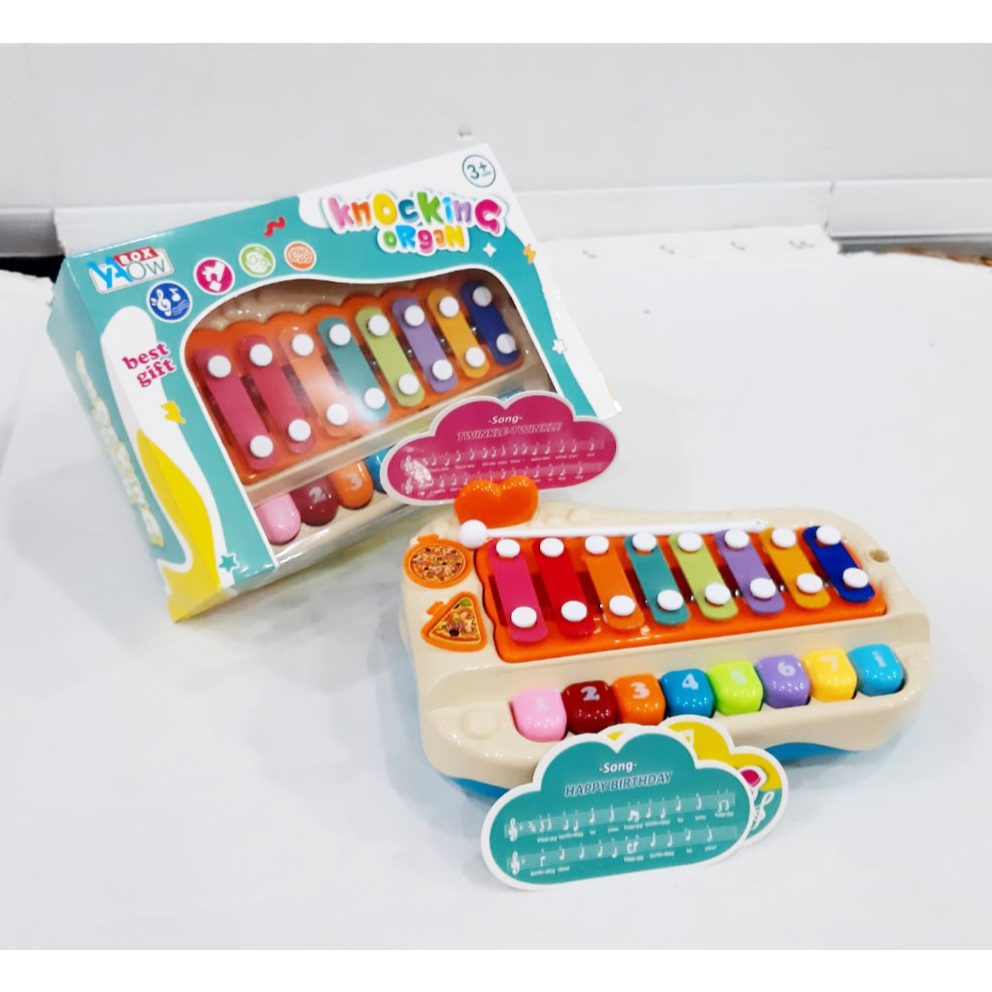 Mainan Piano Xylophone Kulintang Xylophone Piano 2 In 1 -Mainan Alat Musik Xylophone Piano Anak