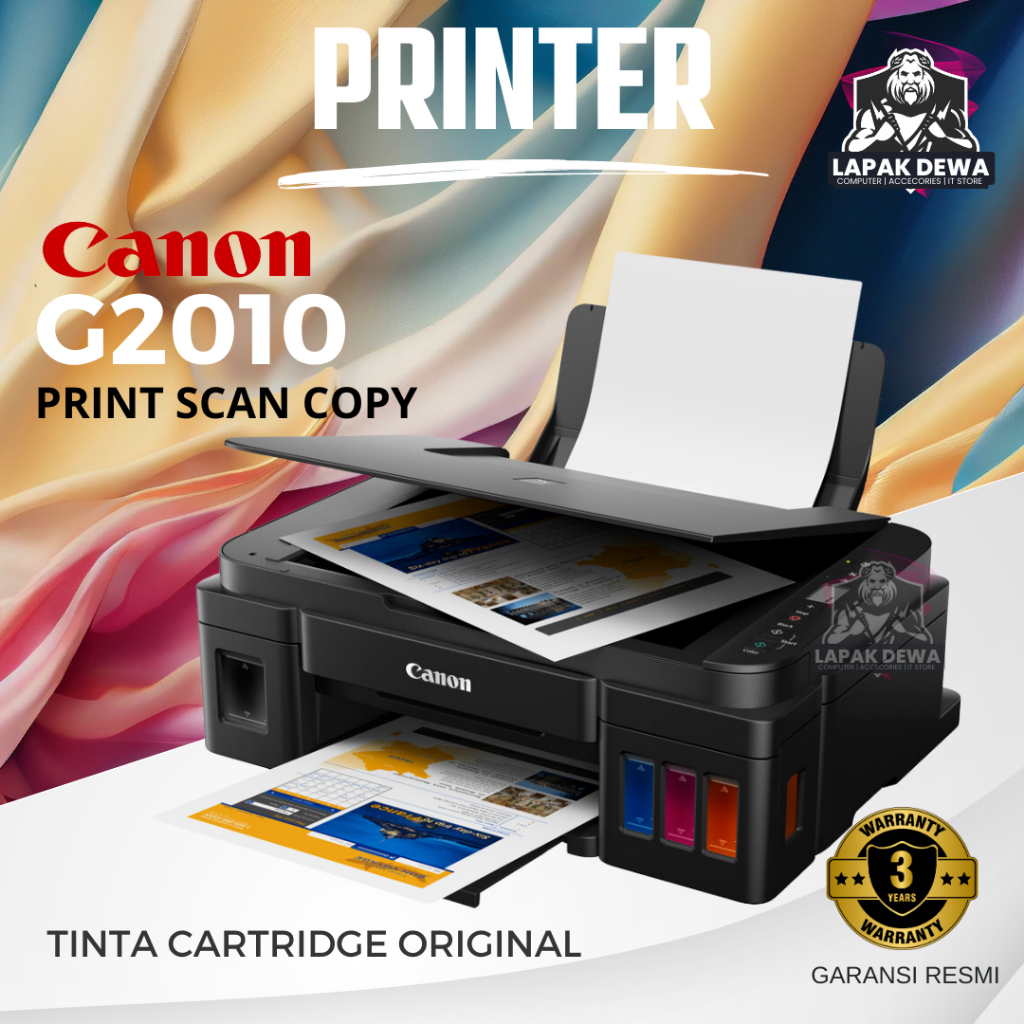 Printer Canon G2010 Print Scan Copy tinta cartridge original Resmi 3TH