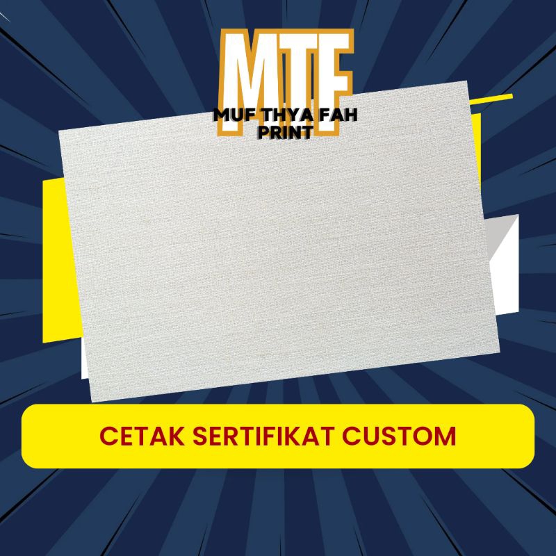 

Cetak Sertifikat/Piagam Custom