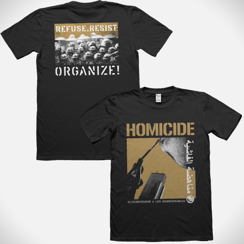 Magnitude T-Shirt HOMICIDE - LOS INGOBERNABLES | Kaos musik | Kaos band | NEW ARRIVAL