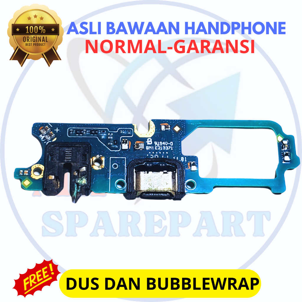 BOARD CAS REALME 6 ORIGINAL COPOTAN - papan cas - board charging - pcb bawah - konektor cas - CABUTA
