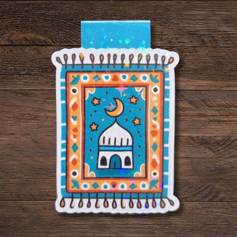 

Pembatas Buku Magnet | Handmade Magnetic Bookmark | Prayer Rug | Sajadah Hijau | Simple