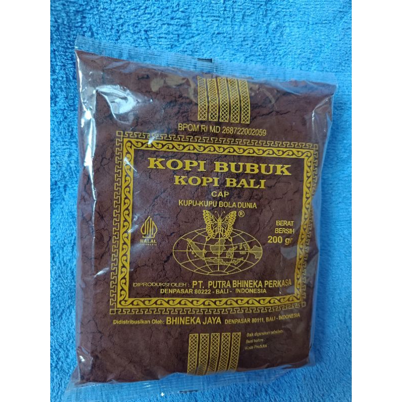 

Kopi Kupu-Kupu Bola Dunia/ Kopi Bali/ Kopi Bubuk 200 gr