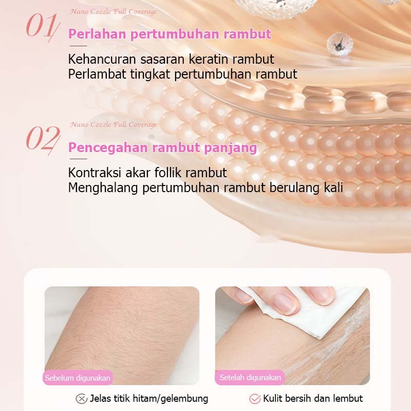 RB Perontok bulu permanen perontok bulu kemaluan cukuran bulu kemaluan perontok bulu ketiak 20ml