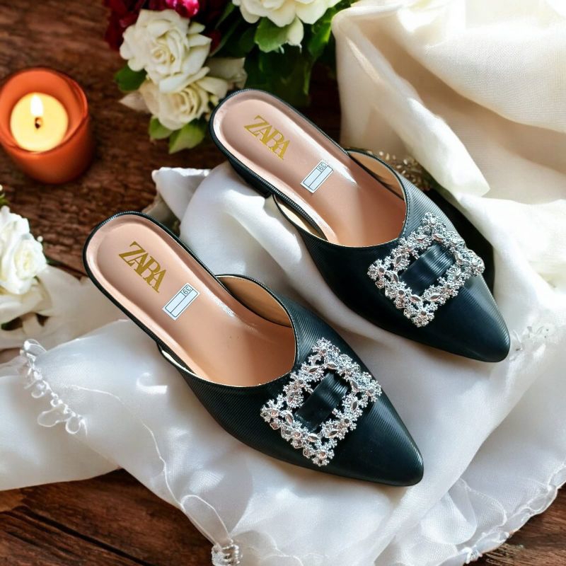 ZARA Sandal Sepatu Wanita High Heels Original Hak 3 cm