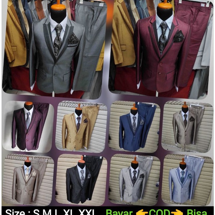 1 stel JAS semi woll JAS CELANANYA SIZE S M L XL XXL jas pria formal jas pengantin jas wedding jas m
