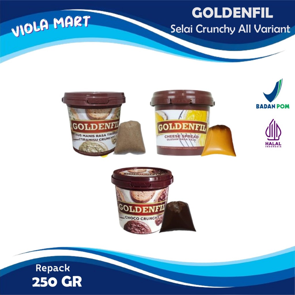 

Selai GOLDENFIL CRUNCHY 250gr / Selai Crunchy All Variant BEST SELLER