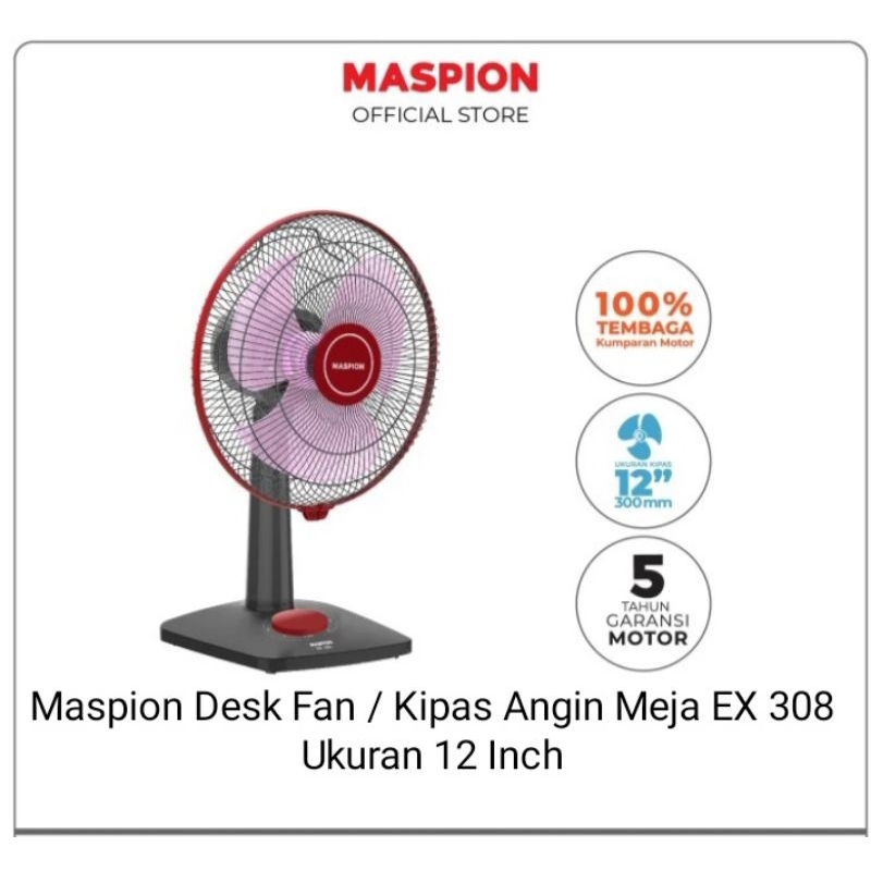 Maspion Desk Fan EX 308 / Maspion Kipas Angin Meja EX 308