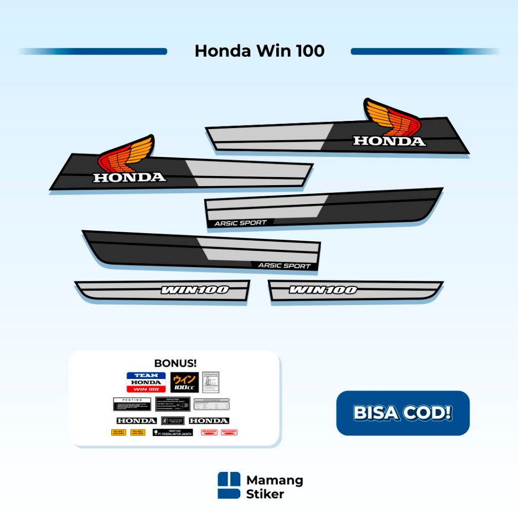 Striping Honda Win 100 Original (58) Variasi Traill Treill Trill Japan Jepang Custom Racing 1984 200