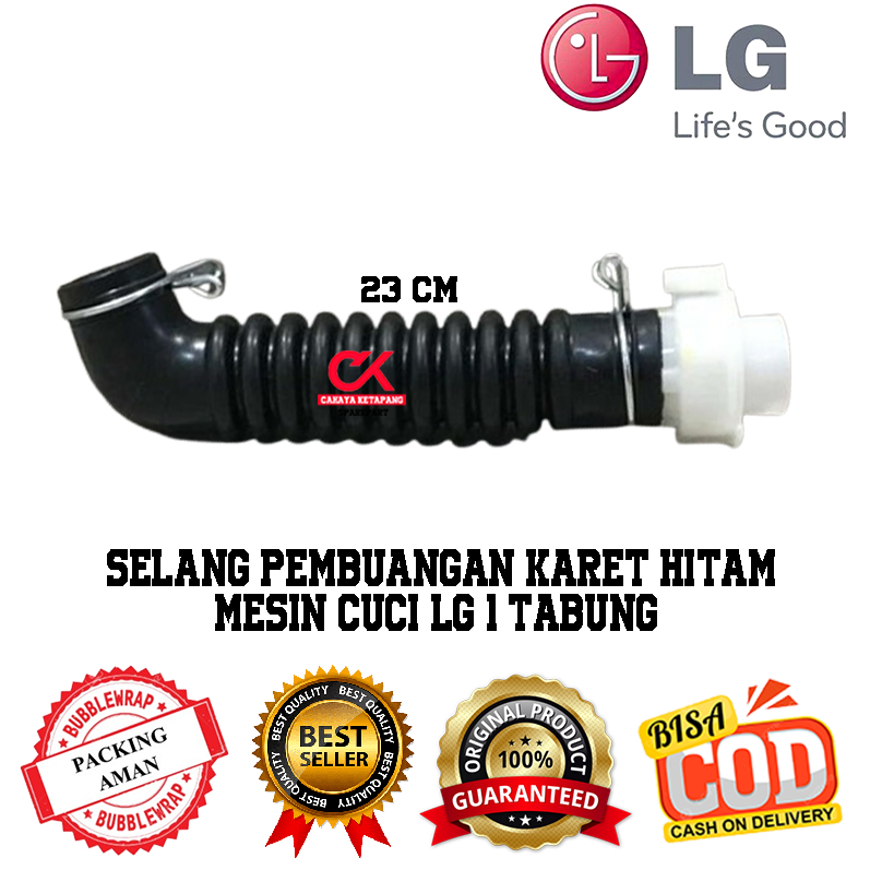Selang Pembuangan Mesin Cuci LG 1 Tabung Karet Hitam