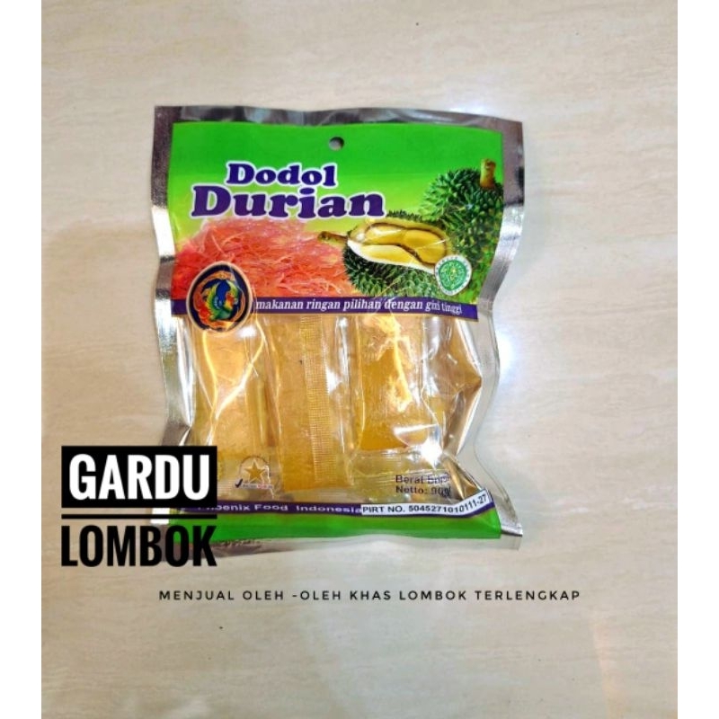 

Dodol durian rumput Laut Phoenix 90 gr Khas Lombok