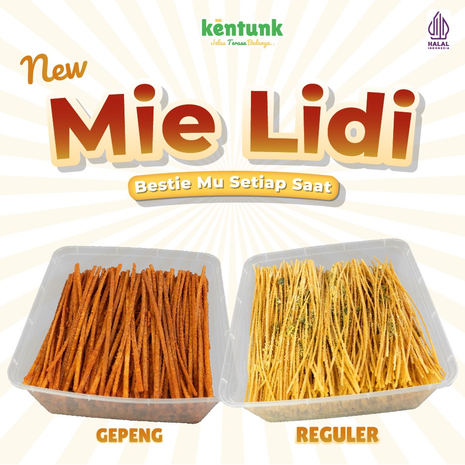 

KENTUNK Mie Lidi Besar Kecil Reguler Gepeng Snack Keluarga