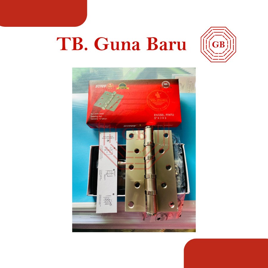 Engsel Pintu YOZURI SUPER 5" Inch Engsel Jendela Tebal Stainless