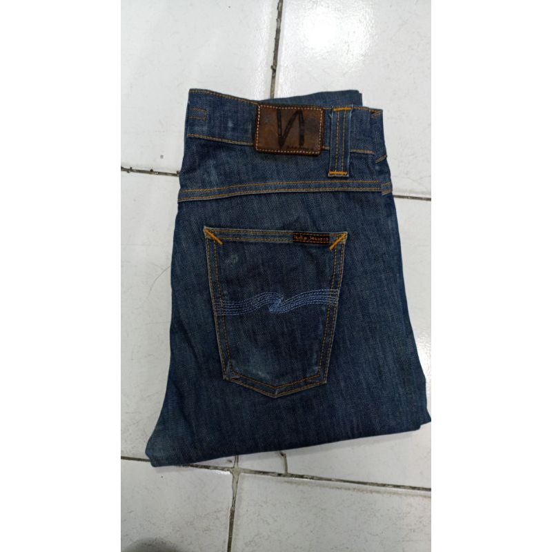Celana Jeans Denim Second Bekas Branded Pl Nudie Lean Dean Dry Iron Size30