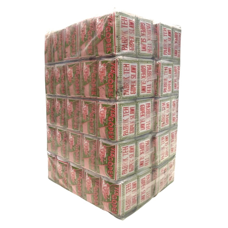 

Teh gopek 1 bal (isi 10 slop 100pcs ) teh bubuk gopek slawi paling murah