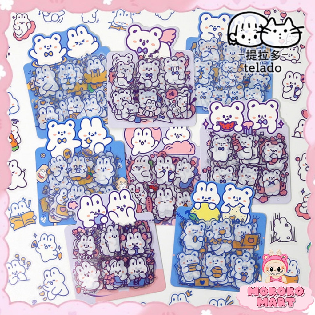 

MM Sticker 1 Pack 40pcs Rabbit Tumbr Stiker Binder Diary Book Stiker DIY Dekotarif Edukasi TLD20