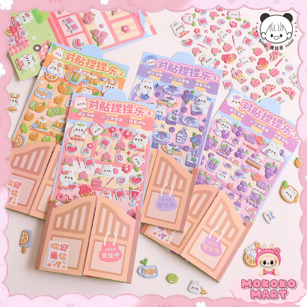 

MM Stiker 3D Timbul Dekor DIY Mainan Stiker Tempel Buku Kertas Stiker Timbul Random Sticker TLD142