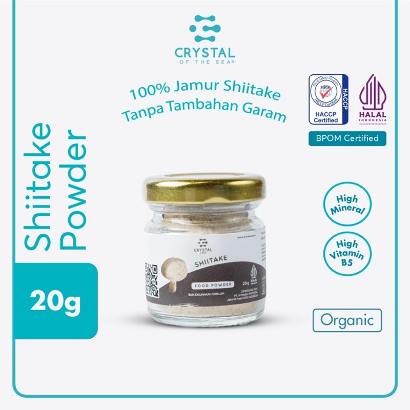 

[BISA COD] Kaldu Jamur MPASI Crystal Of The Sea Shiitake Powder 20gr | Bumbu MPASI Bahan alami Tanpa Pengawet | Kaldu Jamur Non MSG Untuk MPASI