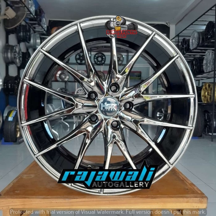 VELG HSR PALLAS RING 18 BLACK CHROME UNTUK INNOVA ALPHARD CAMRY SERENA XPANDER CRETA