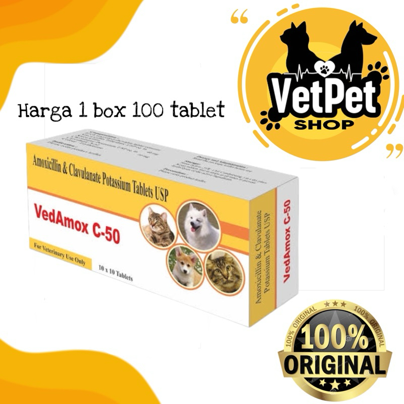 Vedamox C-50 Harga 1 box isi 100 tablet Original