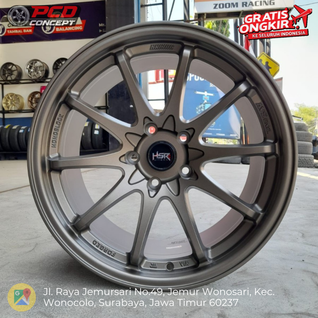 velg mobil ring 18 lebar 8/9 Hsr Hiroshima velg racing mobil r18 velg mobil Bmw F30 E46