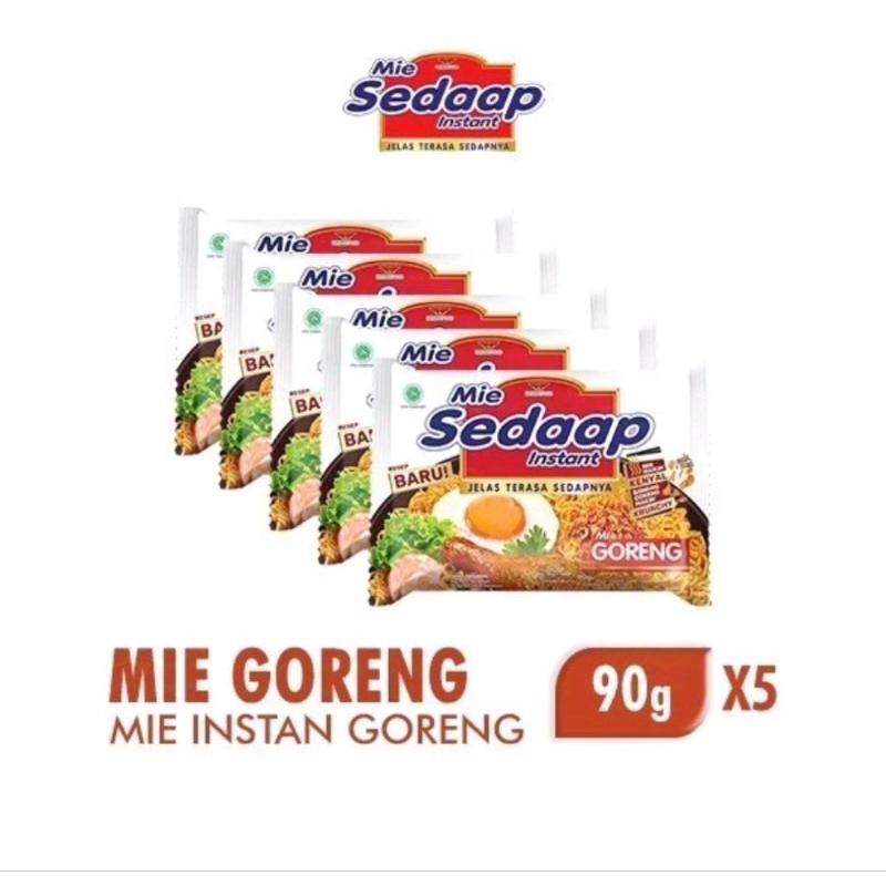 

Sedaap Mie Instan Goreng 90g 5pcs
