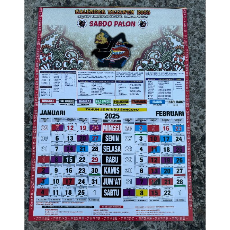 

Kalender 2025 : Kalender Jawa 2025 SABDO PALON / Tanggalan Jawa Sabdo Palon 2025