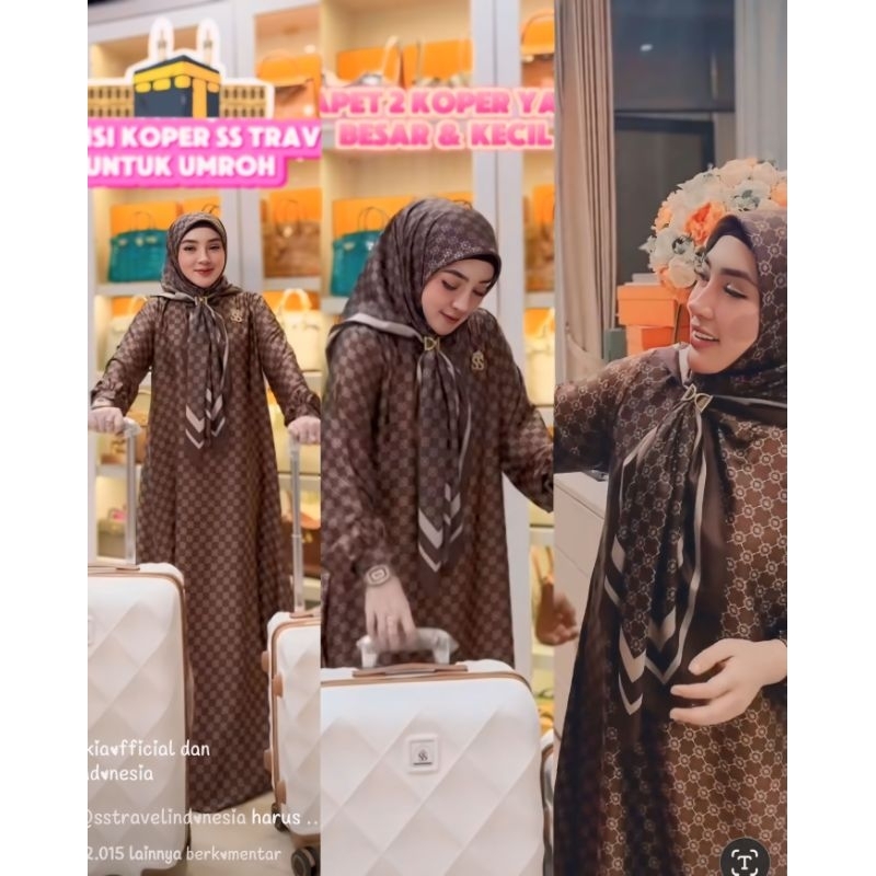 Shellasaukia Dress Set Hijab Mono Ss Terbaru Gamis Syari Premium By Shellasaukiashop Best Seller Baj