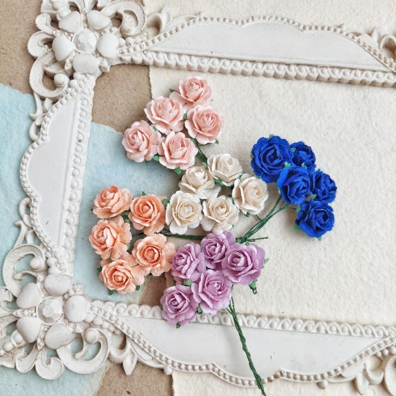 bunga kertas paperflower bahan rustic mahar kode WRM2 ecer