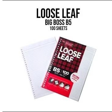 

looseleaf B5 isi 100 sheets
