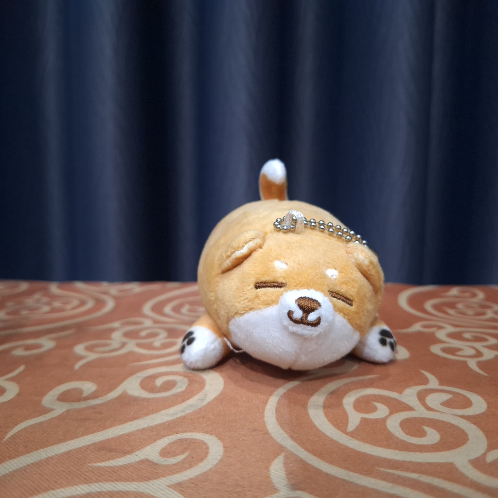 Boneka Guguk Anjing Dog Shiba Coklat Kecil Cantik Lucu Gantungan
