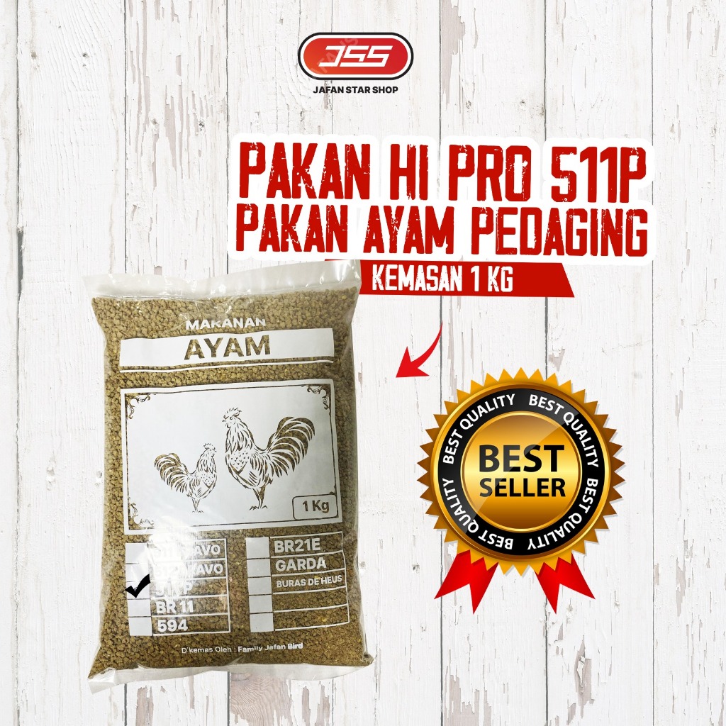 Pakan Ayam 511 P 1 KG Pur ayam bebek ayam kampung Jangkrik KEMASAN PREMIUM