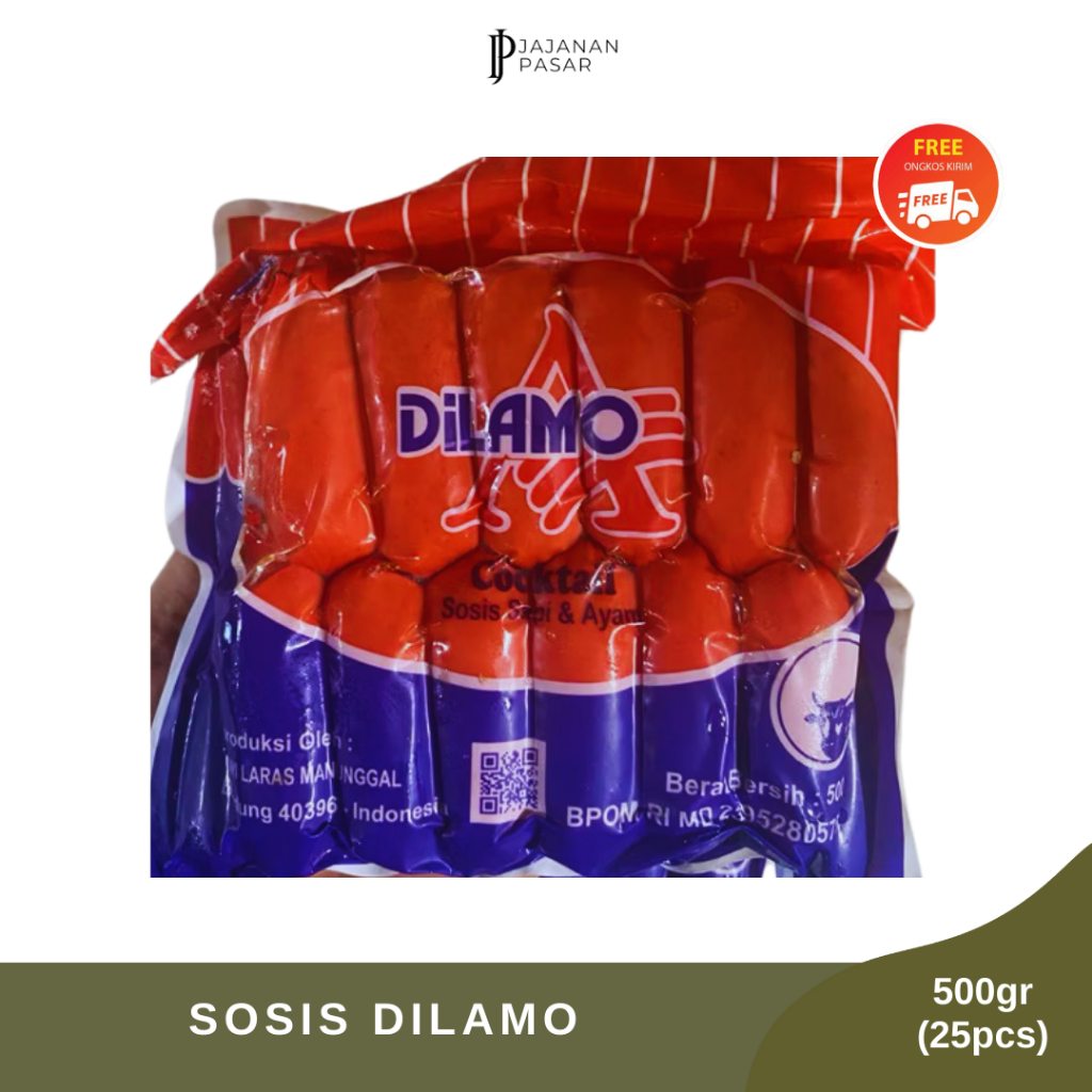 

SOSIS DILAMO Beef Cocktail 500gr @25pcs