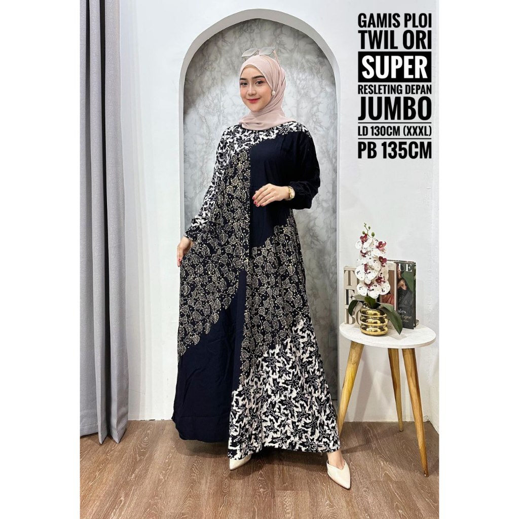 Gamis twill Jumbo LD 130cm pekalongan