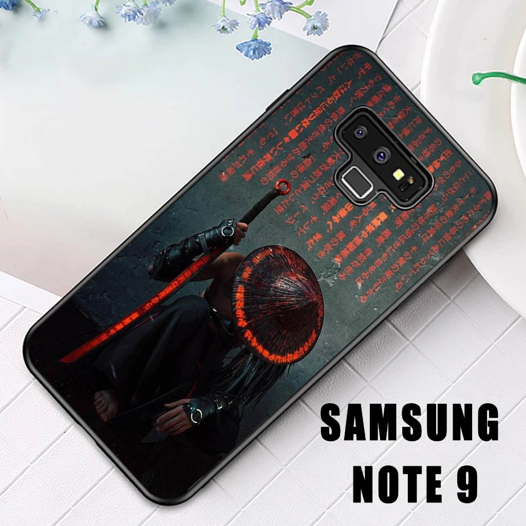 Case Glossy , Case Samsung Note 9   , Motif wallpaper samurai Keren- Silikon - Case Glossy - Casing 