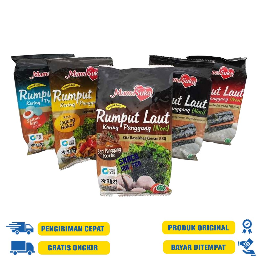

MAMA SUKA RUMPUT LAUT BBQ | ORIGINAL | SPICY 4.5GR