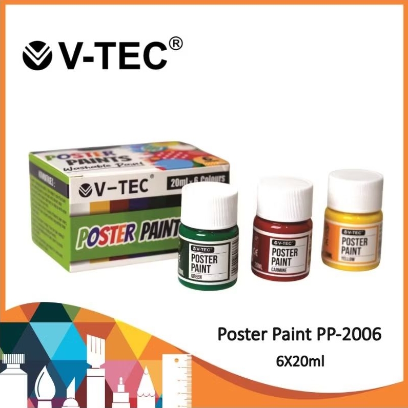 

V-tec Poster Paint 6x20ml / Poster Paint / Cat Poster