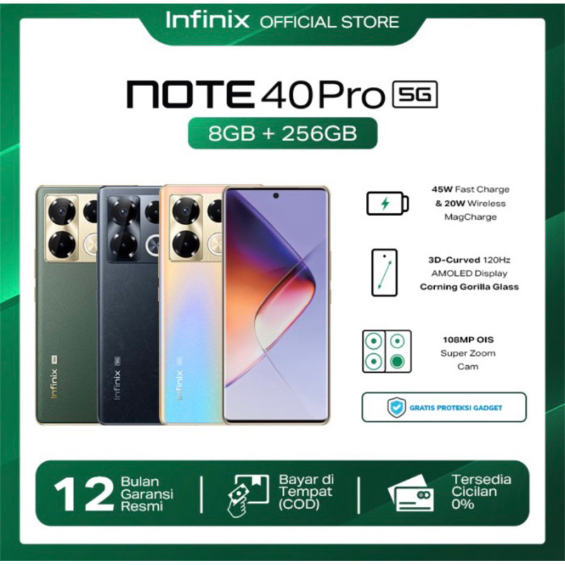 infinix note 40 pro 5G/ note 40 pro 5G 8/256