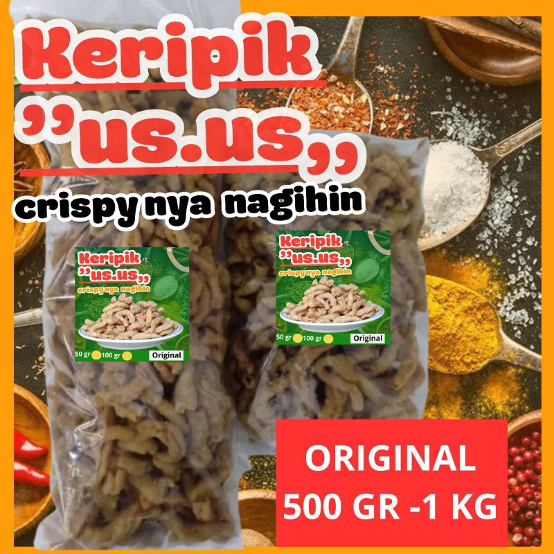 

Keripik usus Ayam original Bumbu rempah nusantara, gurih, crispy, nagihin, 50 gram, 100 gram