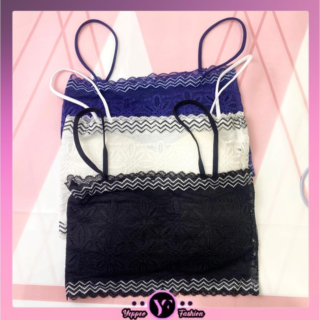 •YF• BR924 Bra Renda Brukat Seamless Sport Bra BH Wanita Motif Bunga Import cod