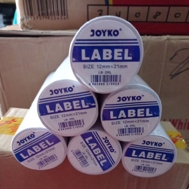 

label harga 1baris merek joyko 1batang isi 10pcs ukuran 12mmx21mm