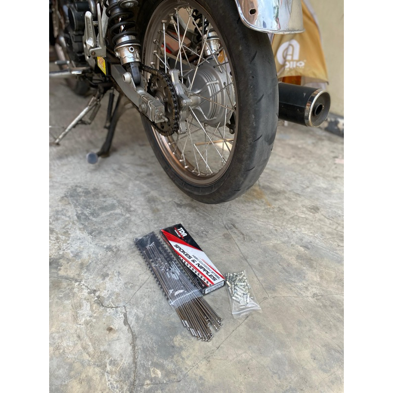 ruji jari jari tdr modif untuk tromol belakang crf 230 velg 17” satu set