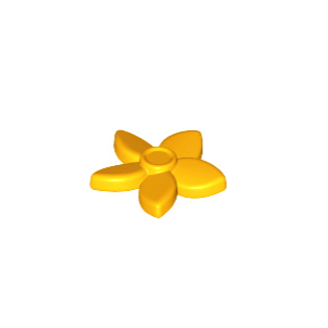 Lego Bright Light Orange Part 18853 Friends Accessories Hair Decoration, Flower with Pointed Petals 