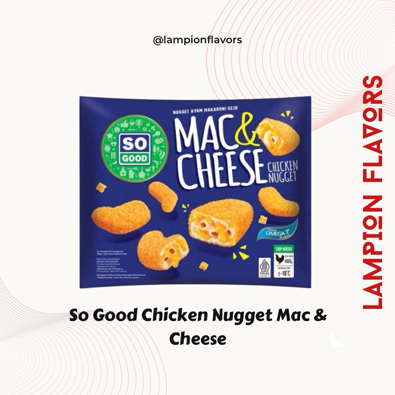 

So Good Chicken Nugget Mac & Cheese Nugget Ayam isi Makaroni dan Keju 400gr